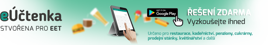 Elektronická evidence tržeb pro telefon a tablet s androidem